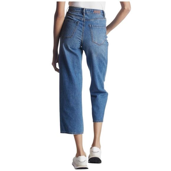 Blank NYC Jeans Women’s 27 Blue the baxter ribcage straight Button Fly Cropped - Picture 7 of 11